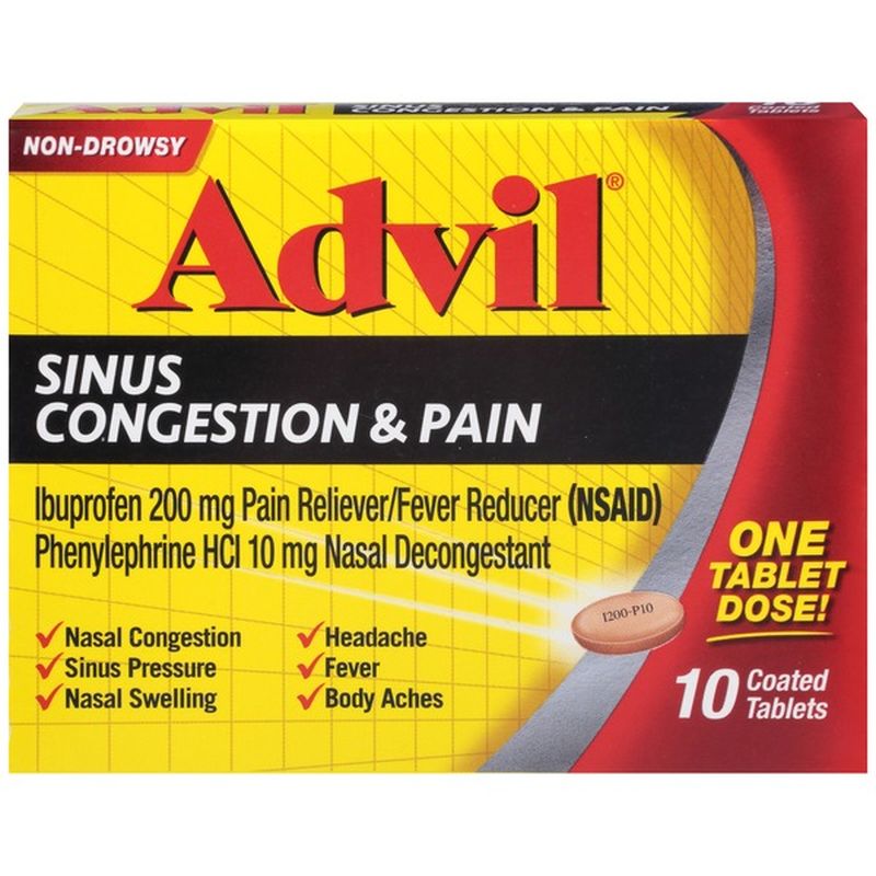 Advil Decongestant Medication (10 ct) - Instacart