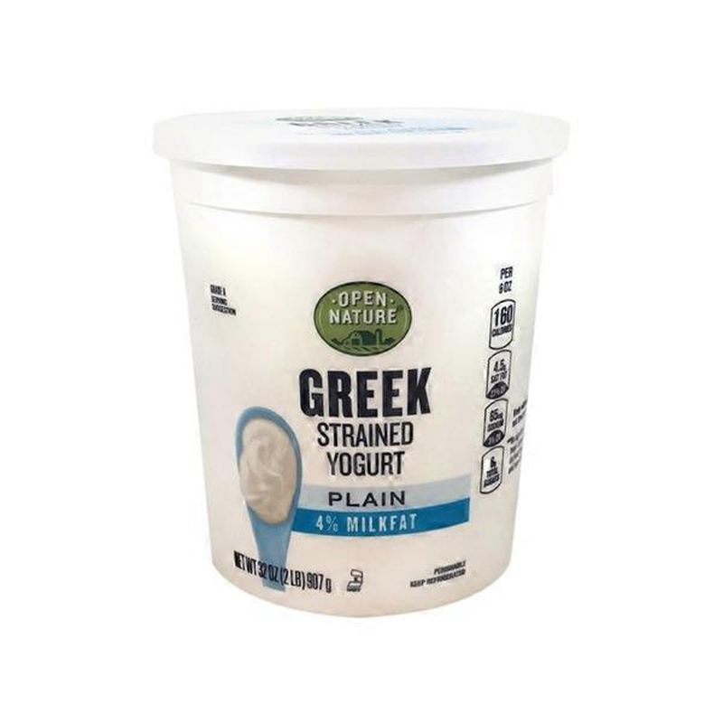 Open Nature Plain Greek Strained Yogurt (32 oz) Instacart