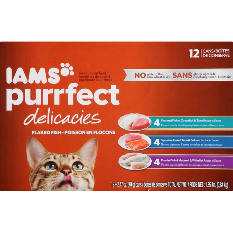 iams purrfect delicacies flaked adult wet cat food