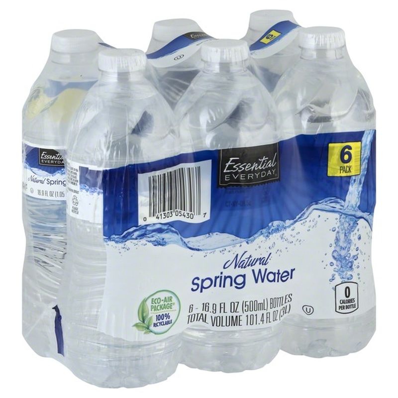 Essential Everyday Water, Natural Spring, 6 Pack (6 each) from Shoppers ...