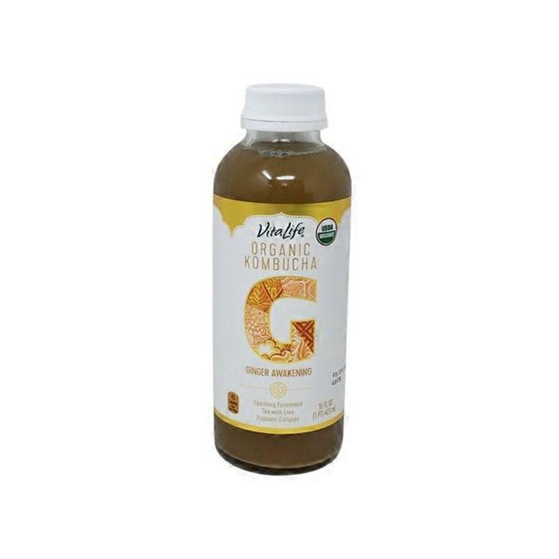 VitaLife Ginger Awakening Kombucha (16 fl oz) from ALDI Instacart