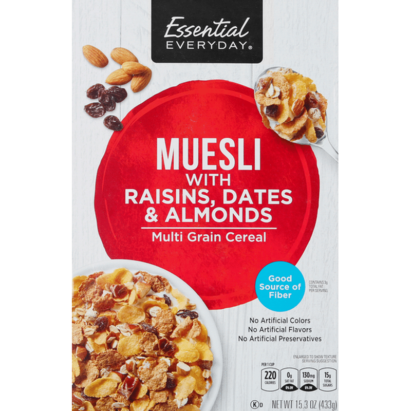 Essential Everyday Cereal, Multi Grain, Muesli with Raisins, Dates