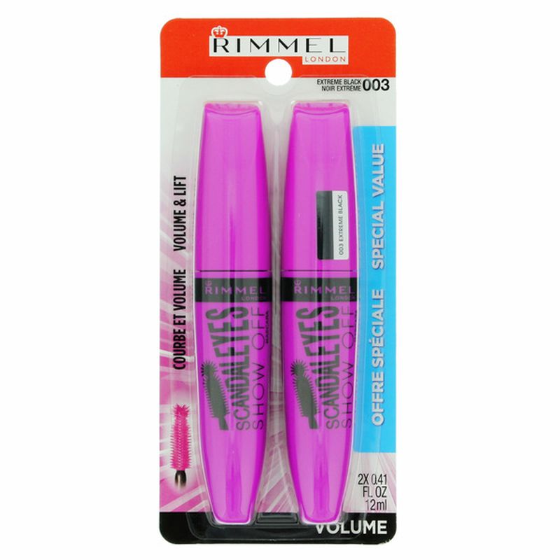 Rimmel London Scandaleyes Show Off Mascara, Extreme Black 003
