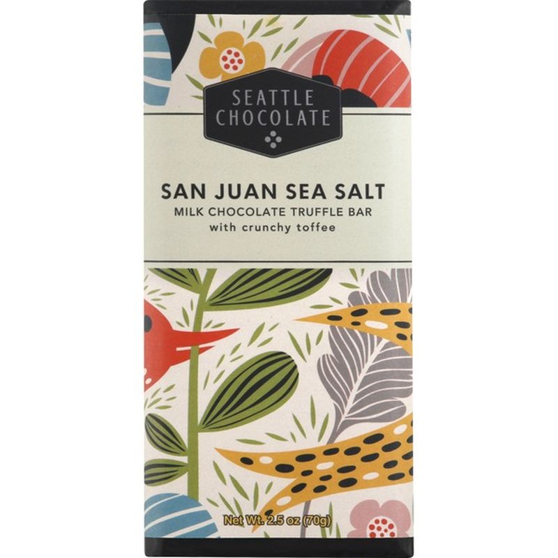 Seattle Chocolates San Juan Sea Salt Milk Chocolate Truffle Bar (2.5 oz