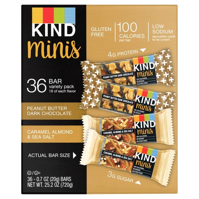 Kind Minis Peanut Butter Dark Chocolate Caramel Almond & Sea Salt