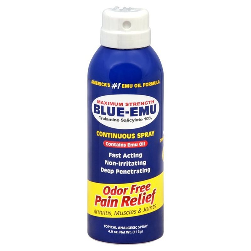 Blue-Emu Maximum Strength Pain Relief Topical Spray (113 g) from Walmart - Instacart