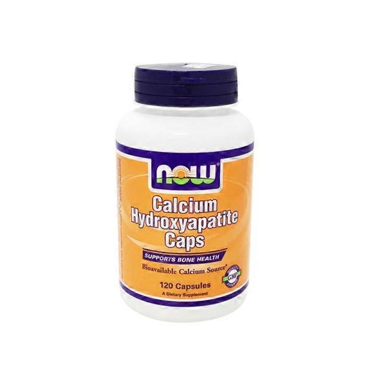 Now Calcium Hydroxyapatite Caps Supports Bone Health Dietary Supplement ...
