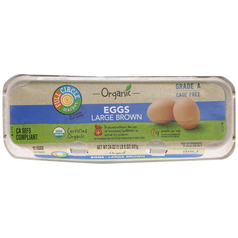 Full Circle Organic Brown Eggs (24 oz) from Stater Bros. Instacart
