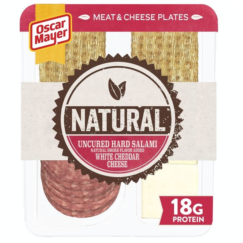Oscar Mayer Natural Uncured Hard Salami, White Cheddar Cheese & Whole