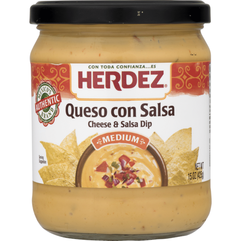 Herdez Medium Queso con Salsa Cheese & Salsa Dip (15 oz) from FoodsCo