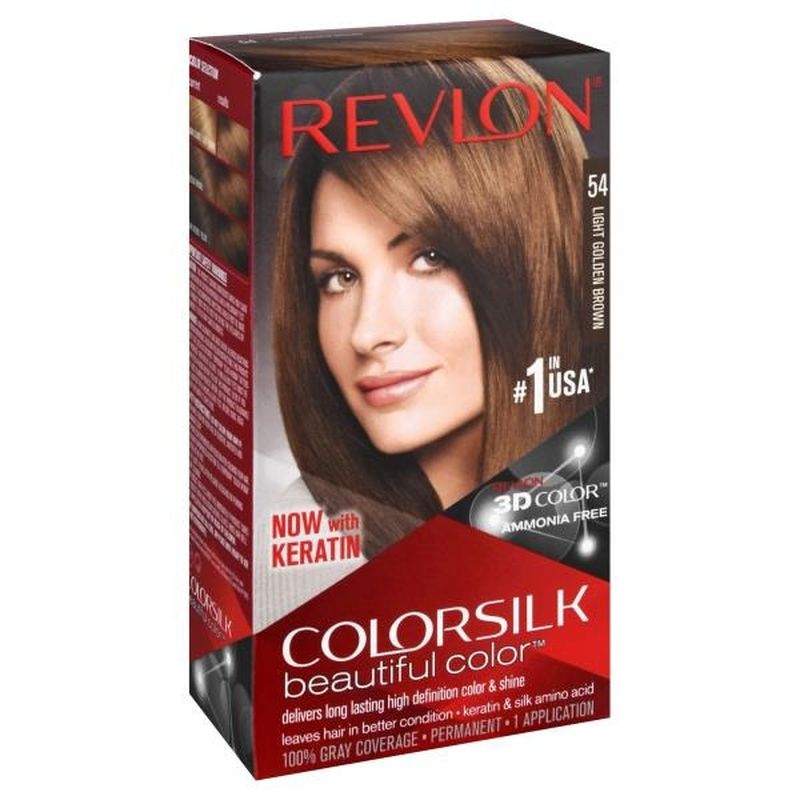 Colorsilk Permanent Hair Color, Light Golden Brown 54 (each) from ...