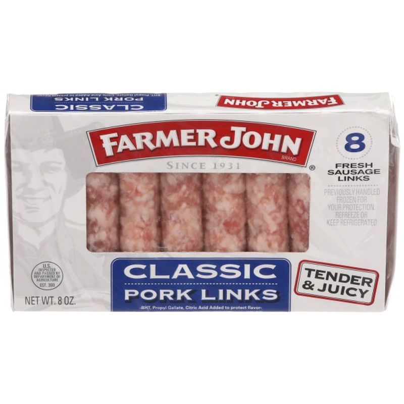 Farmer John Pork Sausage Links, Classic (8 each) Instacart