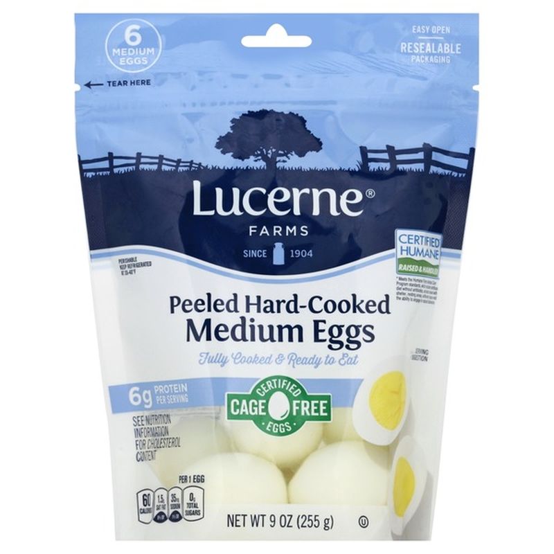 Lucerne Eggs, Medium, Peeled, HardCooked (6 ct) Instacart