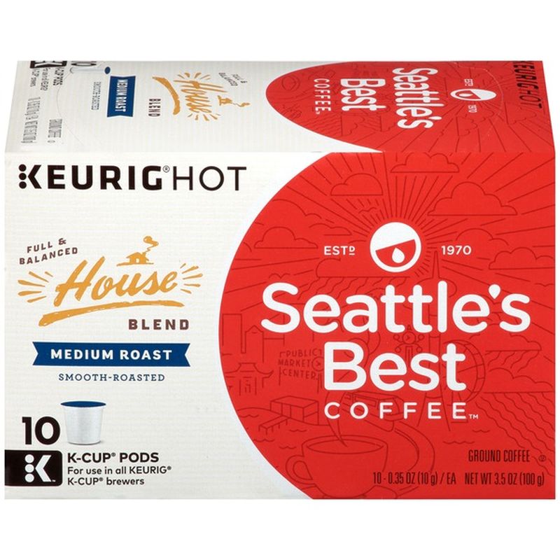 Seattle's Best Coffee House Blend Medium Roast KCup Pods (0.35 oz