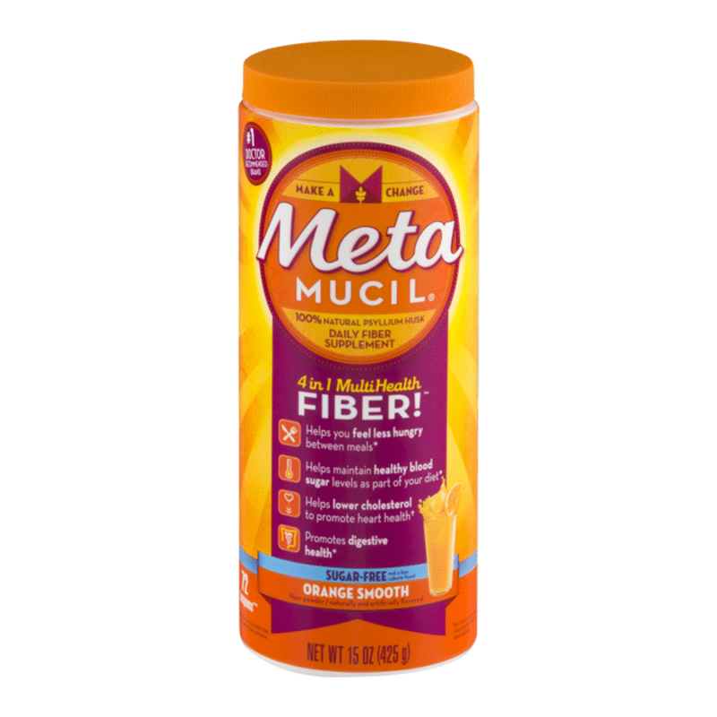 Metamucil MultiHealth Psyllium Fiber Supplement, SugarFree Powder