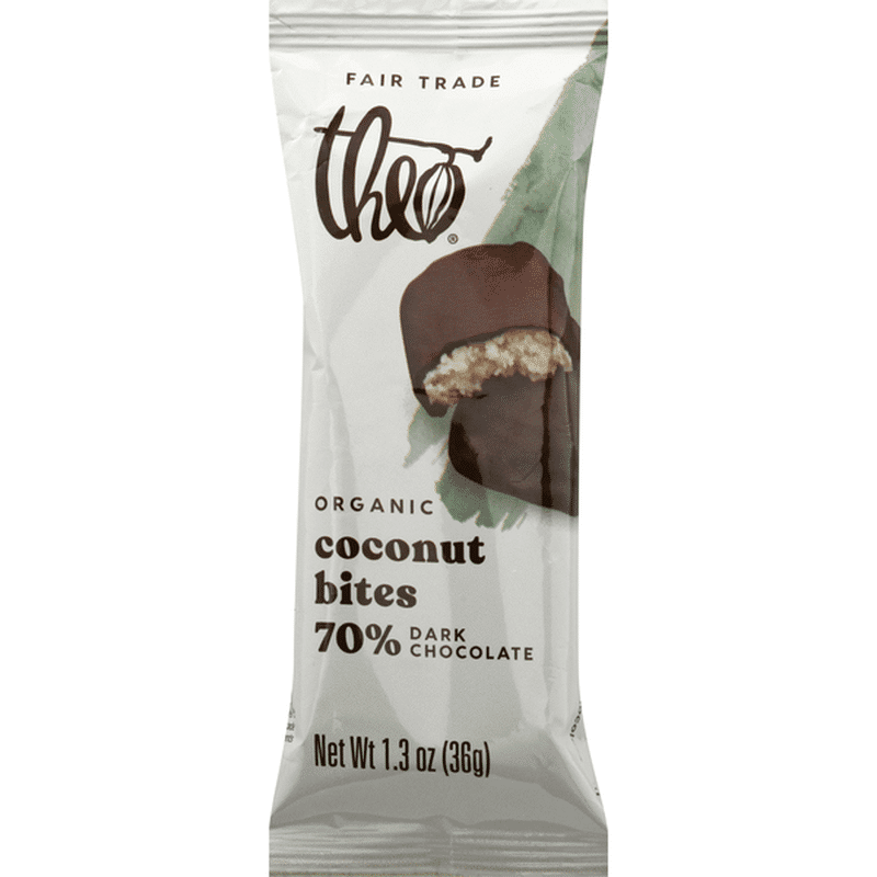 Theo Chocolate Coconut Bites, Organic, 70 Dark Chocolate (1.3 oz) Delivery or Pickup Near Me