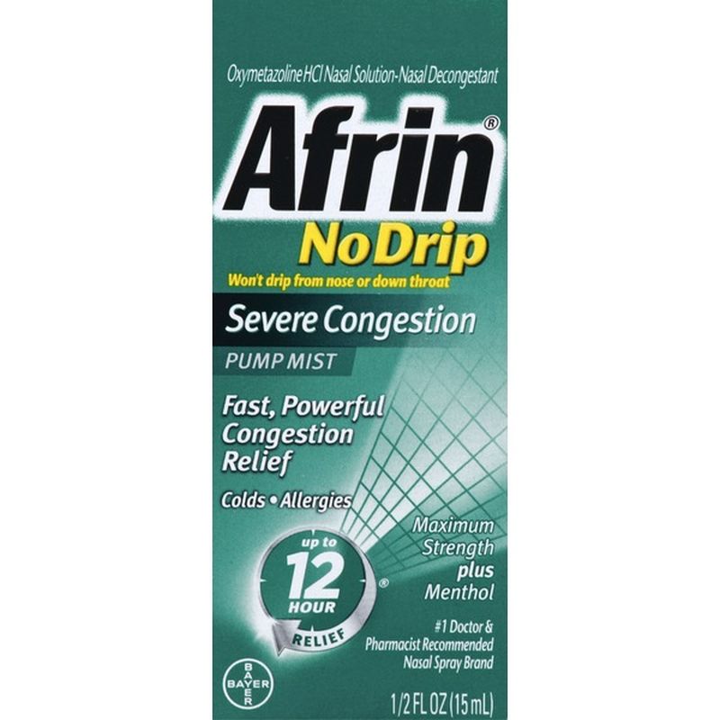 Afrin No Drip Severe Congestion Maximum Strength Nasal ...