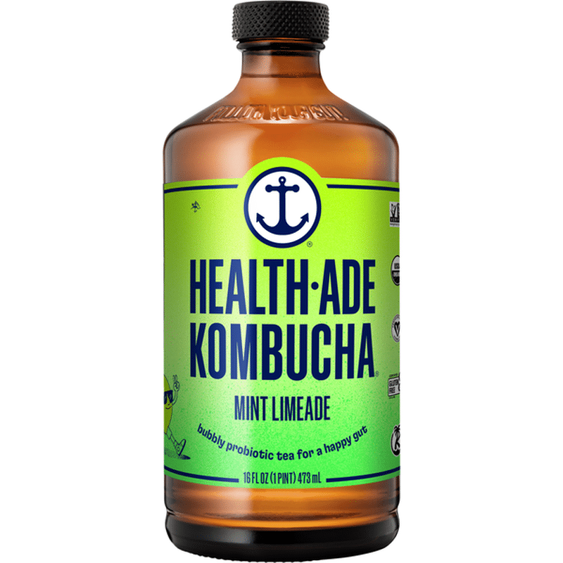 HealthAde Kombucha, Mint Limeade (16 fl oz) Instacart