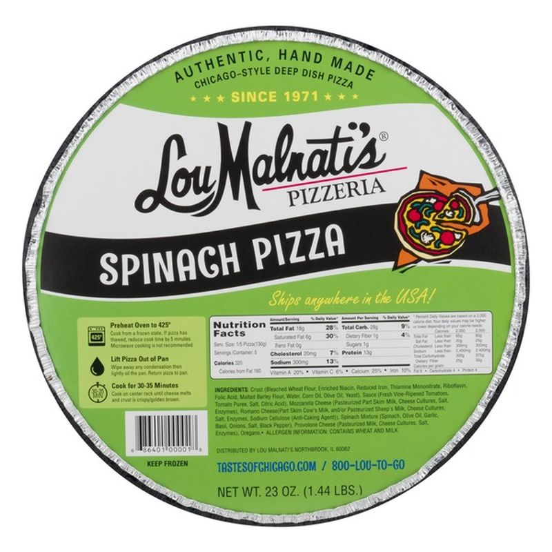 Lou Malnati's Pizza Spinach (23 oz) - Instacart