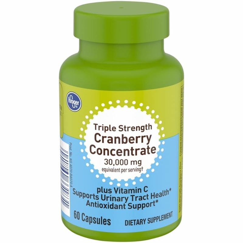 Kroger 3000 Mg Triple Strength Cranberry Concentrate Capsules (60 ct