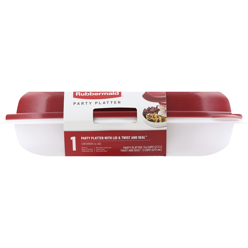 Rubbermaid Party Platter, with Lid & Twist and Seal (1 each) Instacart