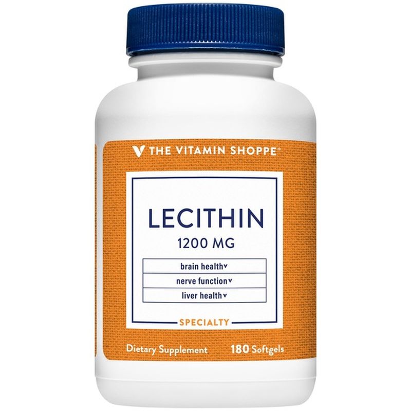 The Vitamin  Shoppe  Lecithin 1 200 MG 180 Softgels 180 