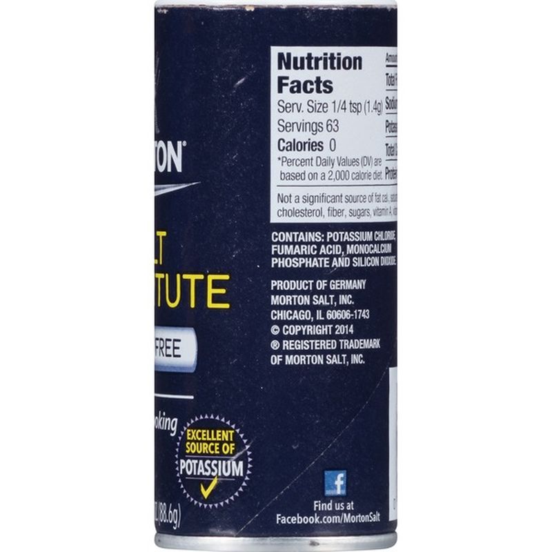 Morton Salt Substitute Sodium Free (3.125 oz) Instacart