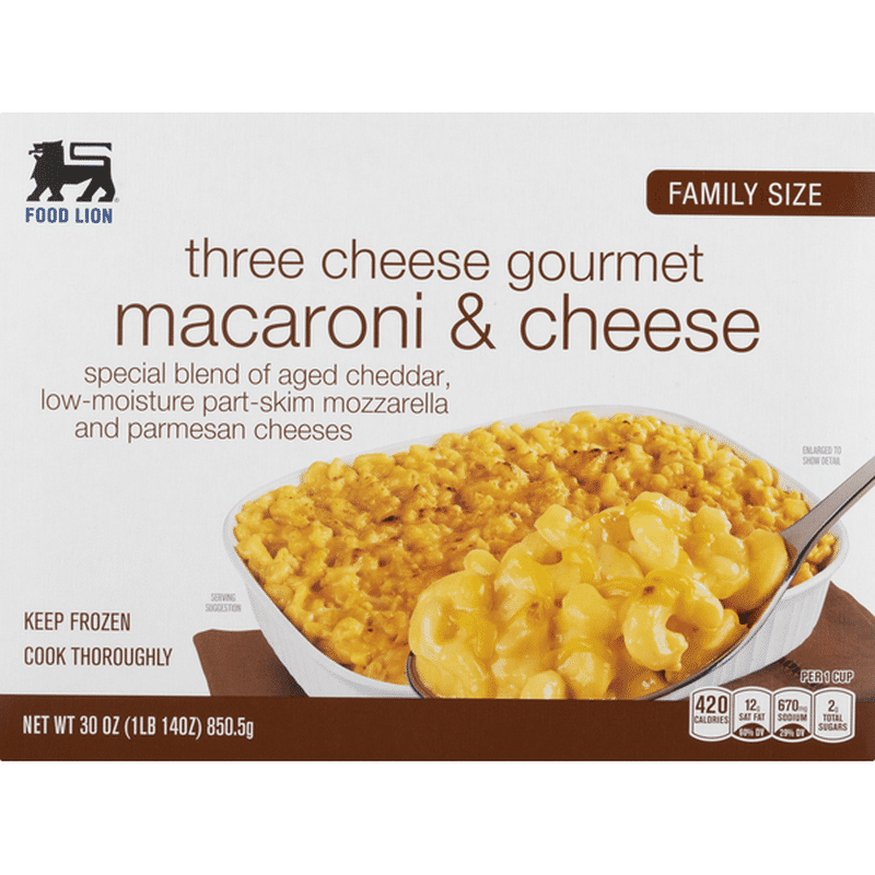 Food Lion Macaroni & Cheese, Three Cheese Gourmet, Family Size (30 oz) Instacart