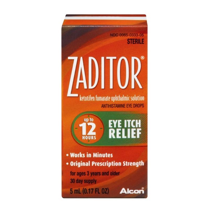 Zaditor Eye Itch Relief Antihistamine Eye Drops (0.17 fl oz) Instacart
