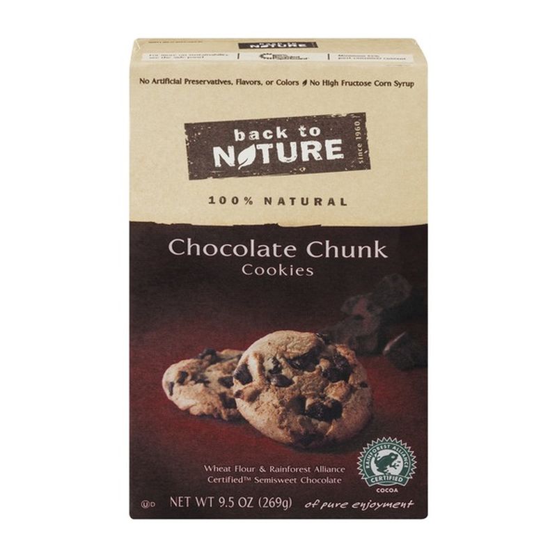Back to Nature 100% Natural Chocolate Chunk Cookies (9.5 oz) - Instacart