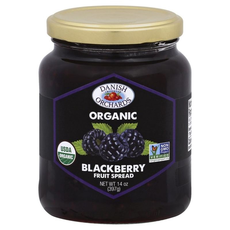 Danish Orchards Fruit Spread, Organic, Blackberry (14 oz) Instacart