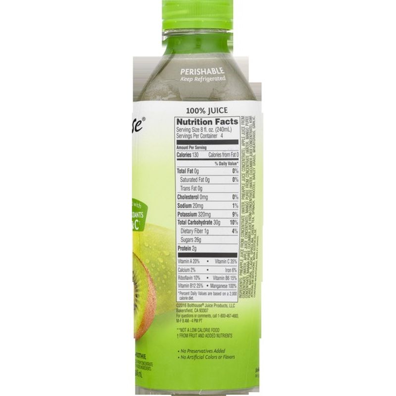 Bolthouse Farms 100% Fruit Juice Smoothie, Green Goodness ...