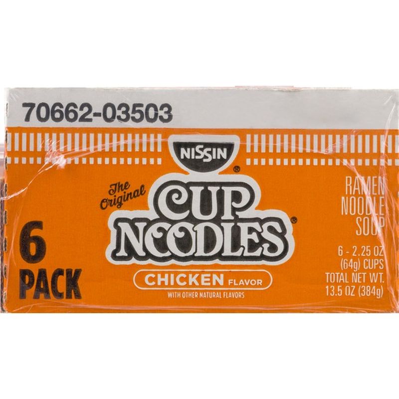 Nissin Soup, Ramen Noodle, Chicken Flavor, 6 Pack (13.5 oz) from ALDI