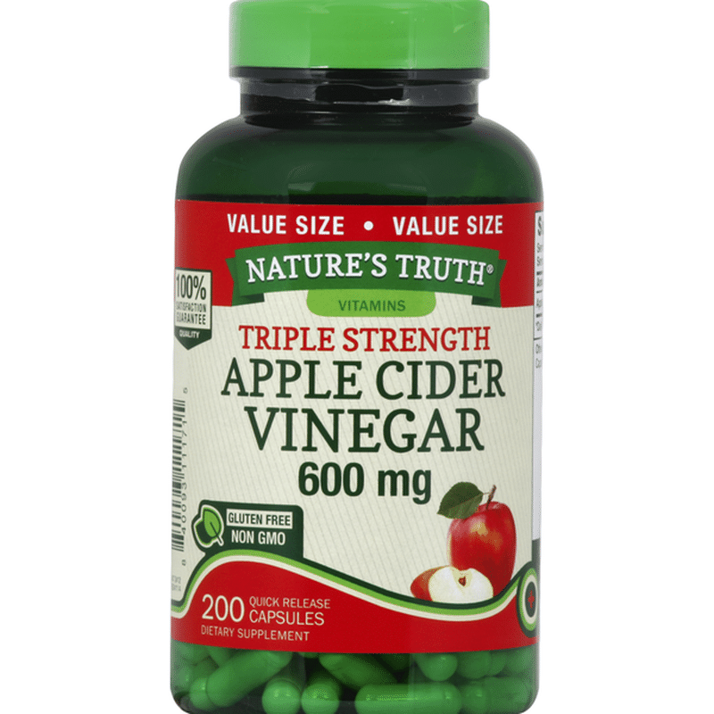 Nature S Truth Triple Strength Apple Cider Vinegar Mg Ct