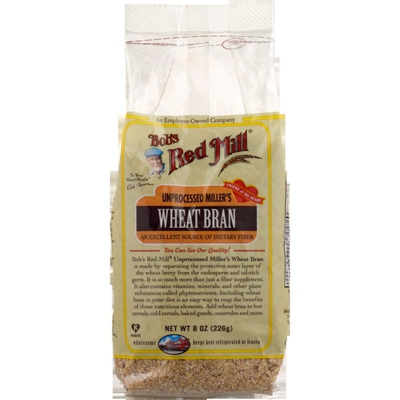 Bob's Red Mill Wheat Bran, Unprocessed Miller's (8 oz) Instacart