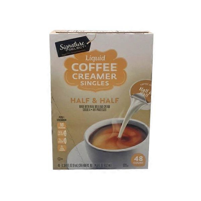Signature Select Half Half Liquid Coffee Creamer Singles 48 Ct Instacart