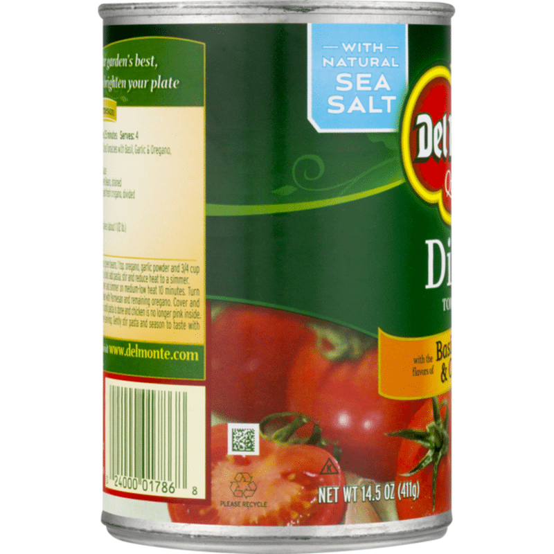 Del Monte Diced Tomatoes Diced with the Flavors of Basil Garlic