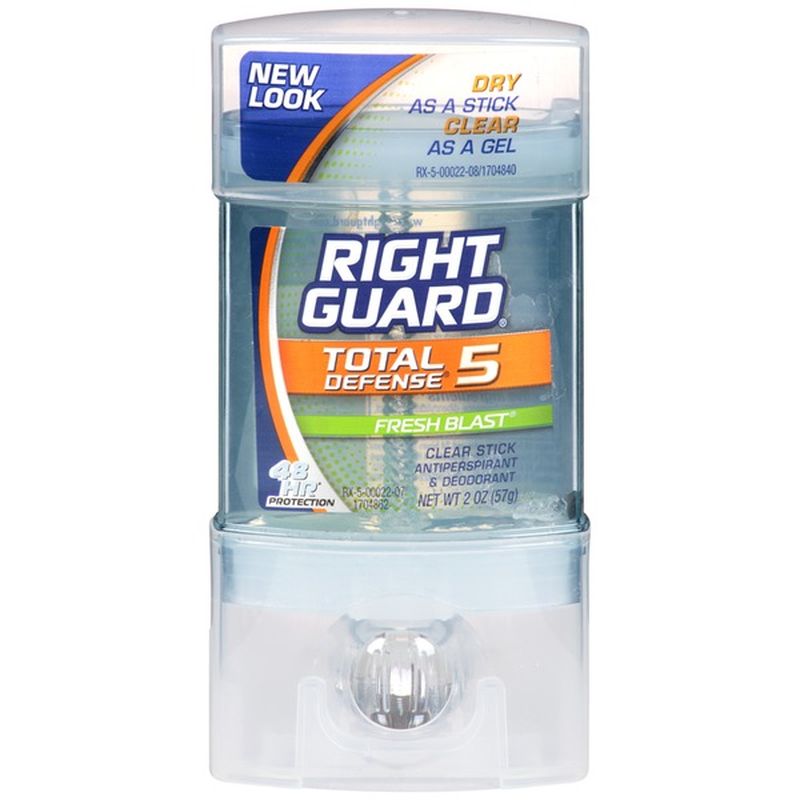 Right Guard Total Defense 5 Fresh Blast Clear Stick AntiPerspirant