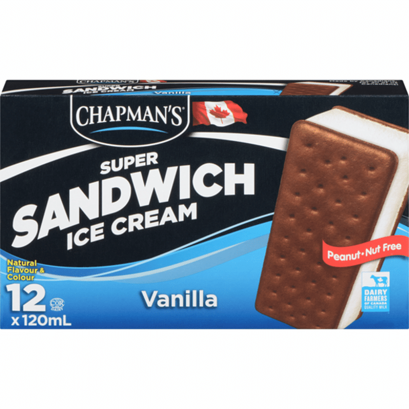Chapman's Vanilla Super Ice Cream Sandwich