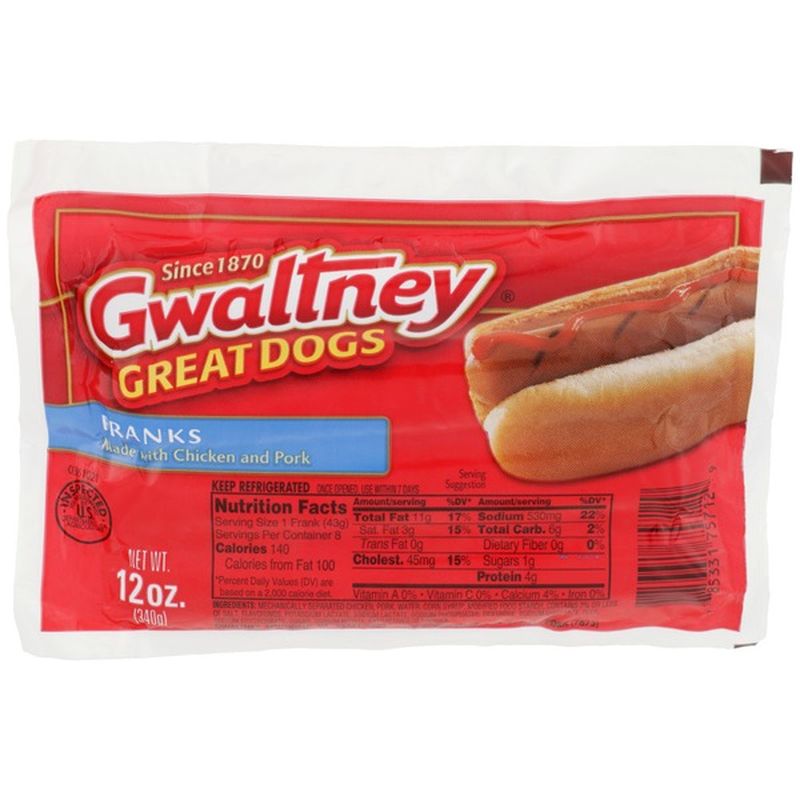 Gwaltney Hot Dogs 8 Ct Instacart