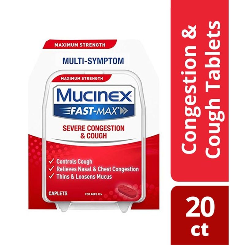 Mucinex® Fast Max Adult Severe Congestion And Cold Caplets 20 Ct Instacart