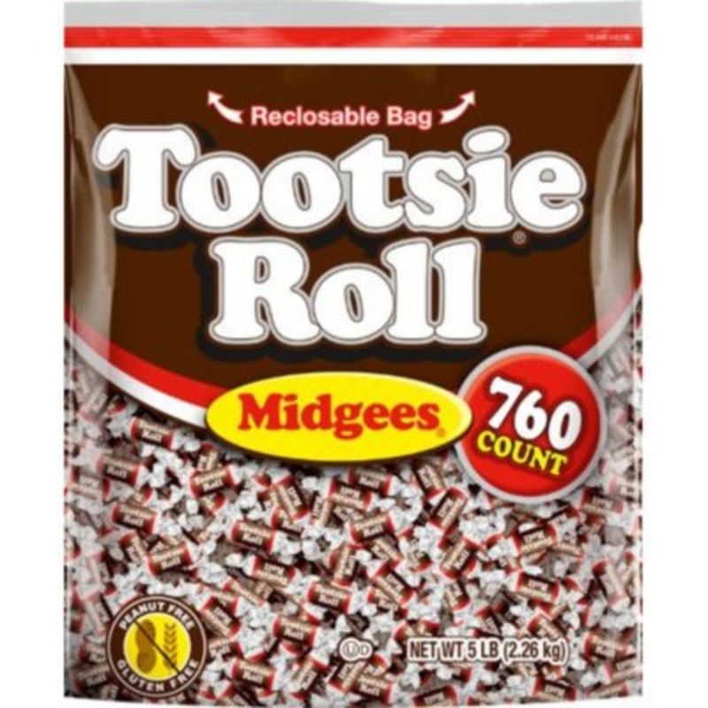 Tootsie Roll Mini Midgees 2 42 Lb Bulk Bag All City Candy