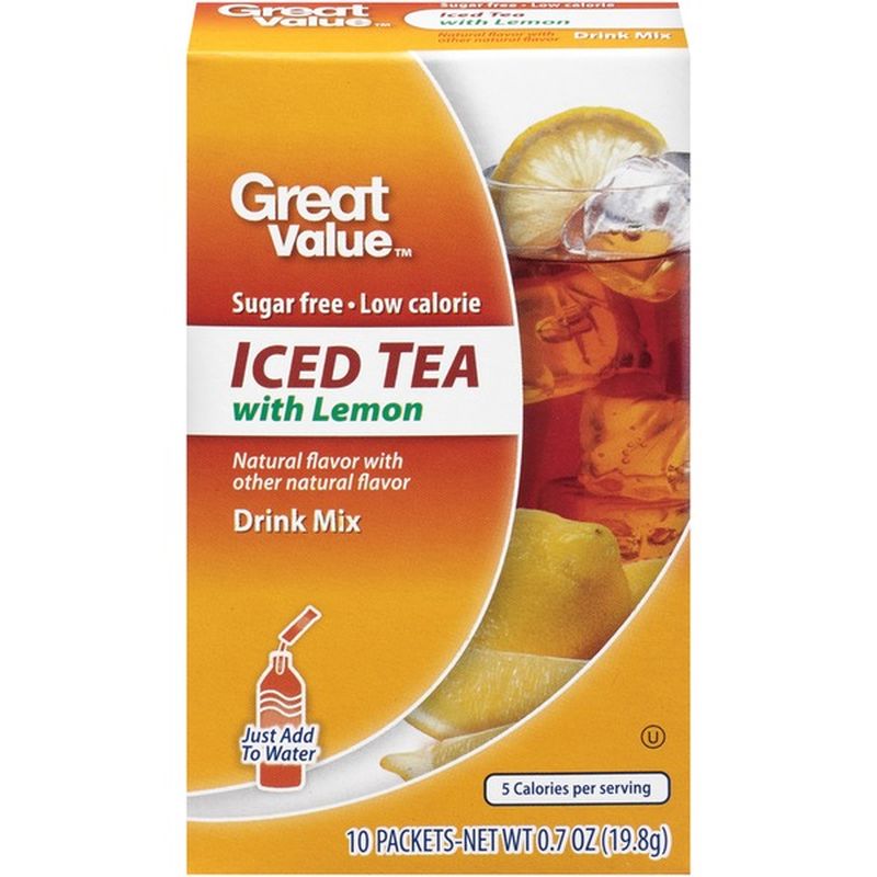 Great Value Iced Tea with Lemon Drink Mix (0.7 oz) Instacart