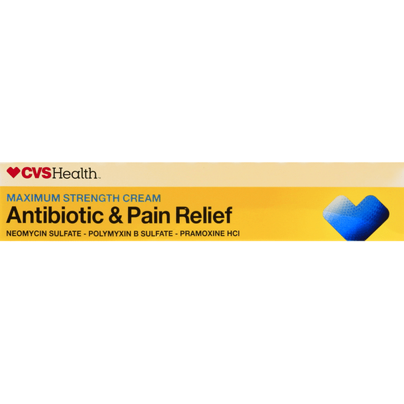 CVS Health Antibiotic & Pain Relief, Maximum Strength, Cream (0.5 oz