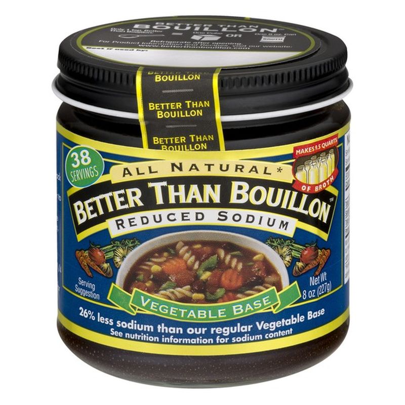 Better Than Bouillon Vegetable Base, Reduced Sodium, Seasoned (8 oz