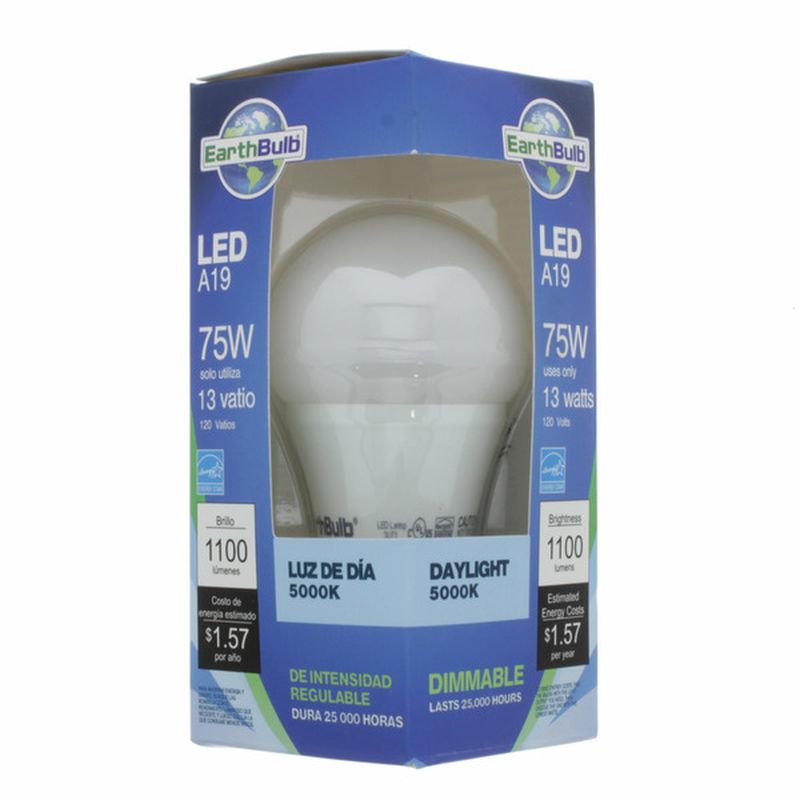 Earthronics 13W A21 5000K 300 LED Daylight Dimmable Bulb