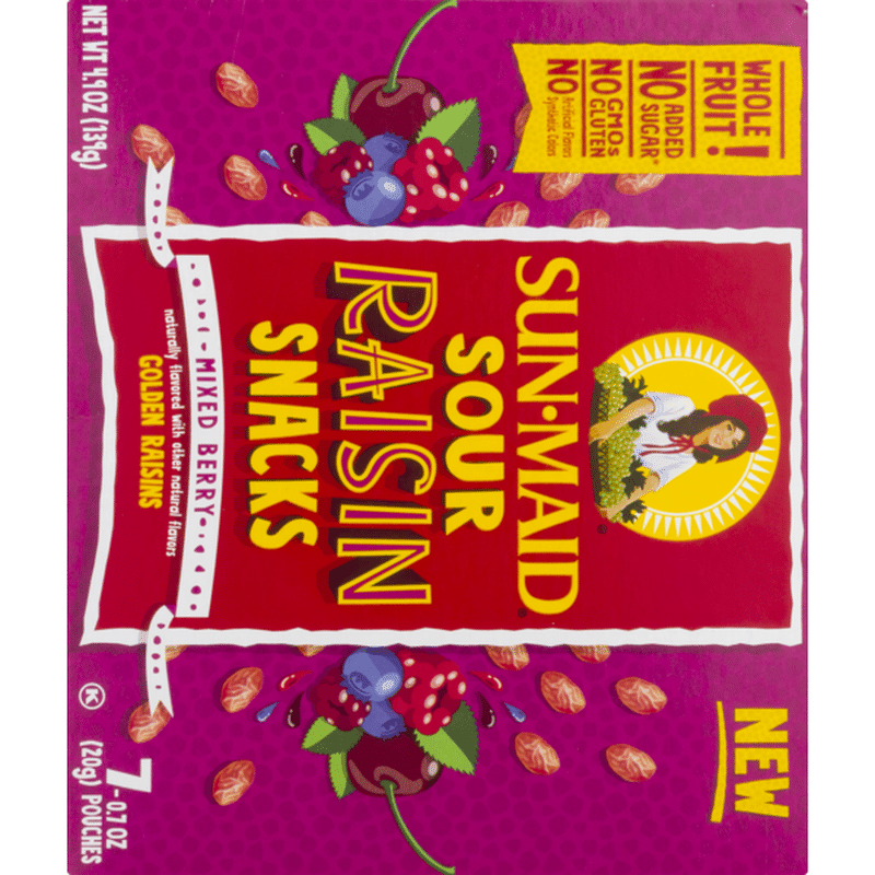 SunMaid Raisin Snacks, Sour, Mixed Berry, Box (0 oz) from Safeway