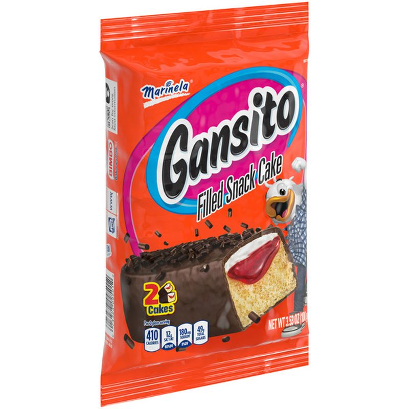 Marinela Gansito Strawberry and Crème Filled Snack Cakes (3.52 oz