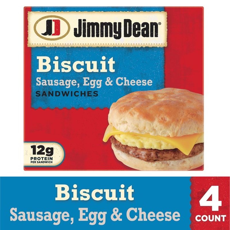 Jimmy Dean Sausage, Egg & Cheese Biscuit Sandwiches (4.5 oz) Instacart