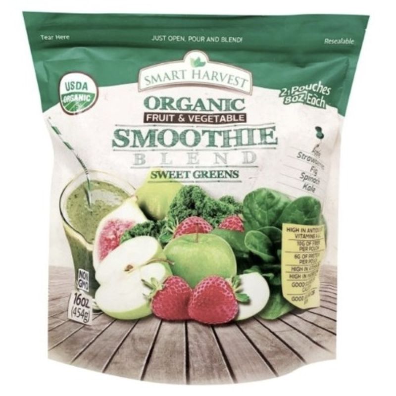 Smart Harvest Organic Frozen Sweet Green Blend Fruit Smoothie